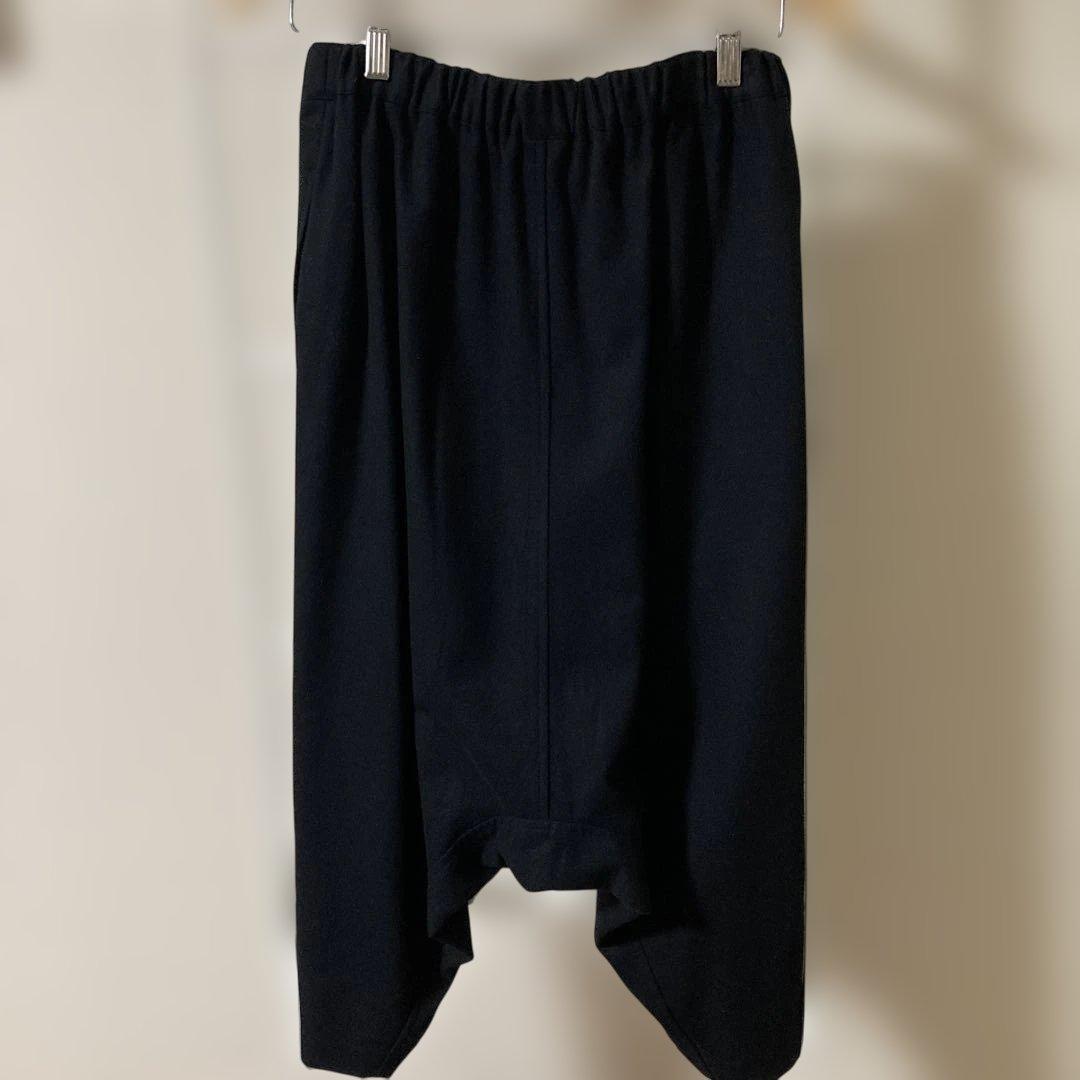 コムデギャルソンコムコム　秋冬素材メルトンウールサルエル　黒S