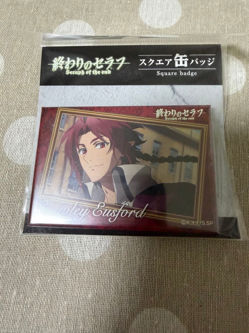 終わりのセラフ　スクエア缶バッジ　クローリー