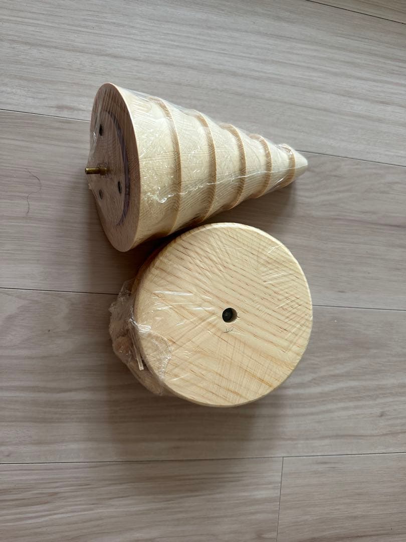 クリスマスツリー白木 トールペイント