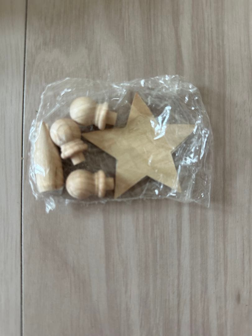 クリスマスツリー白木 トールペイント