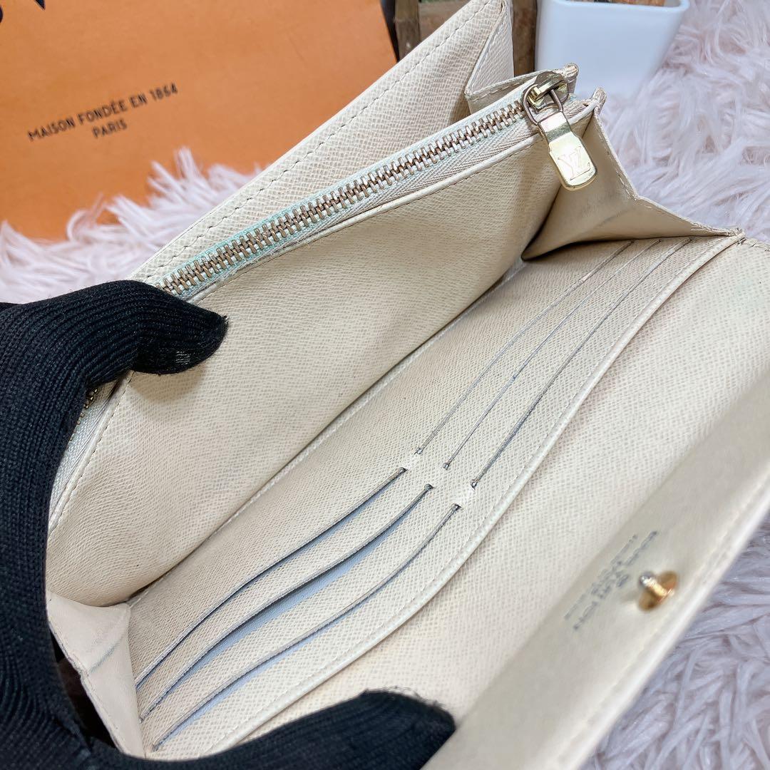 ！美品！ ルイヴィトン ダミエアズール ポルトフォイユ サラ レディース 長財布