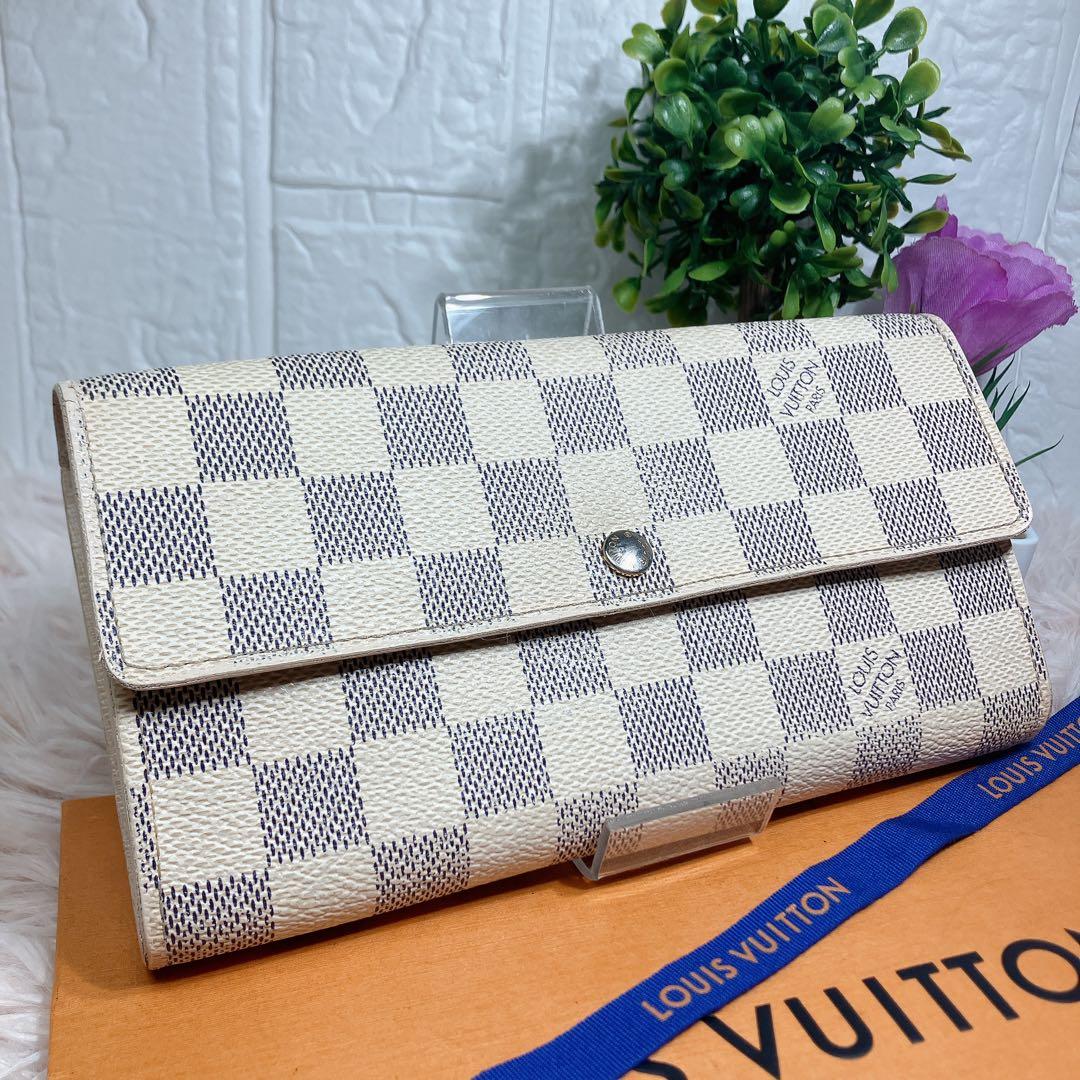 ！美品！ ルイヴィトン ダミエアズール ポルトフォイユ サラ レディース 長財布