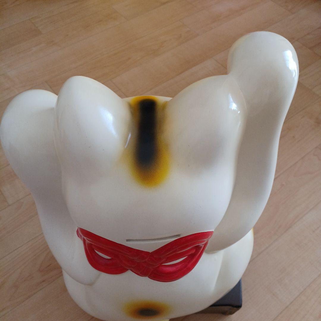 両手挙げ招き猫 アンティーク 昭和レトロ 置物