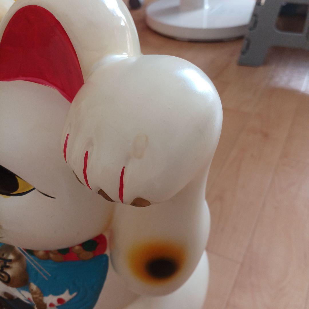 両手挙げ招き猫 アンティーク 昭和レトロ 置物