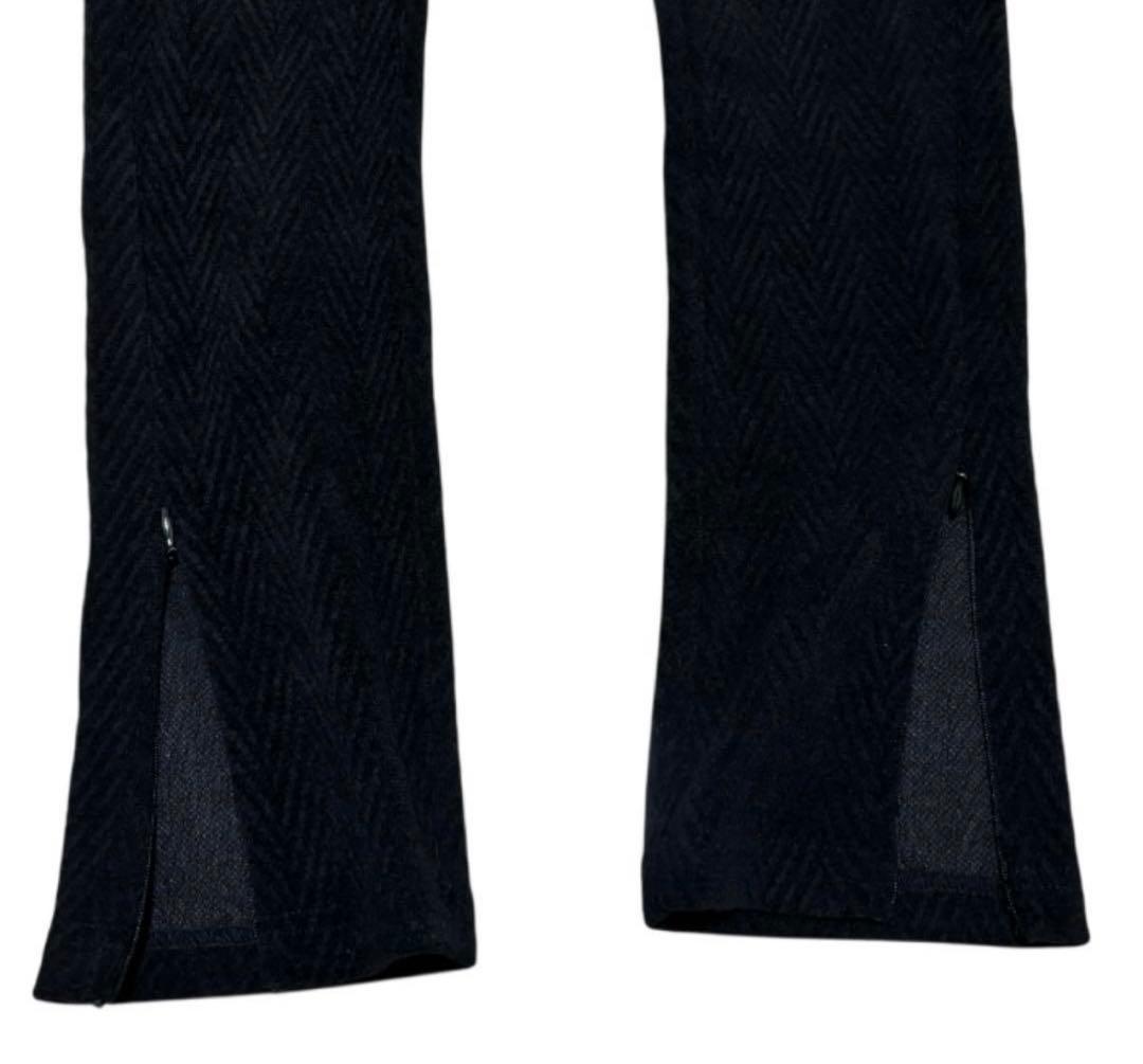 新品未使用　CAMBIO カンビオ【L】ヘリンボーン柄　サルエルパンツ ブラック