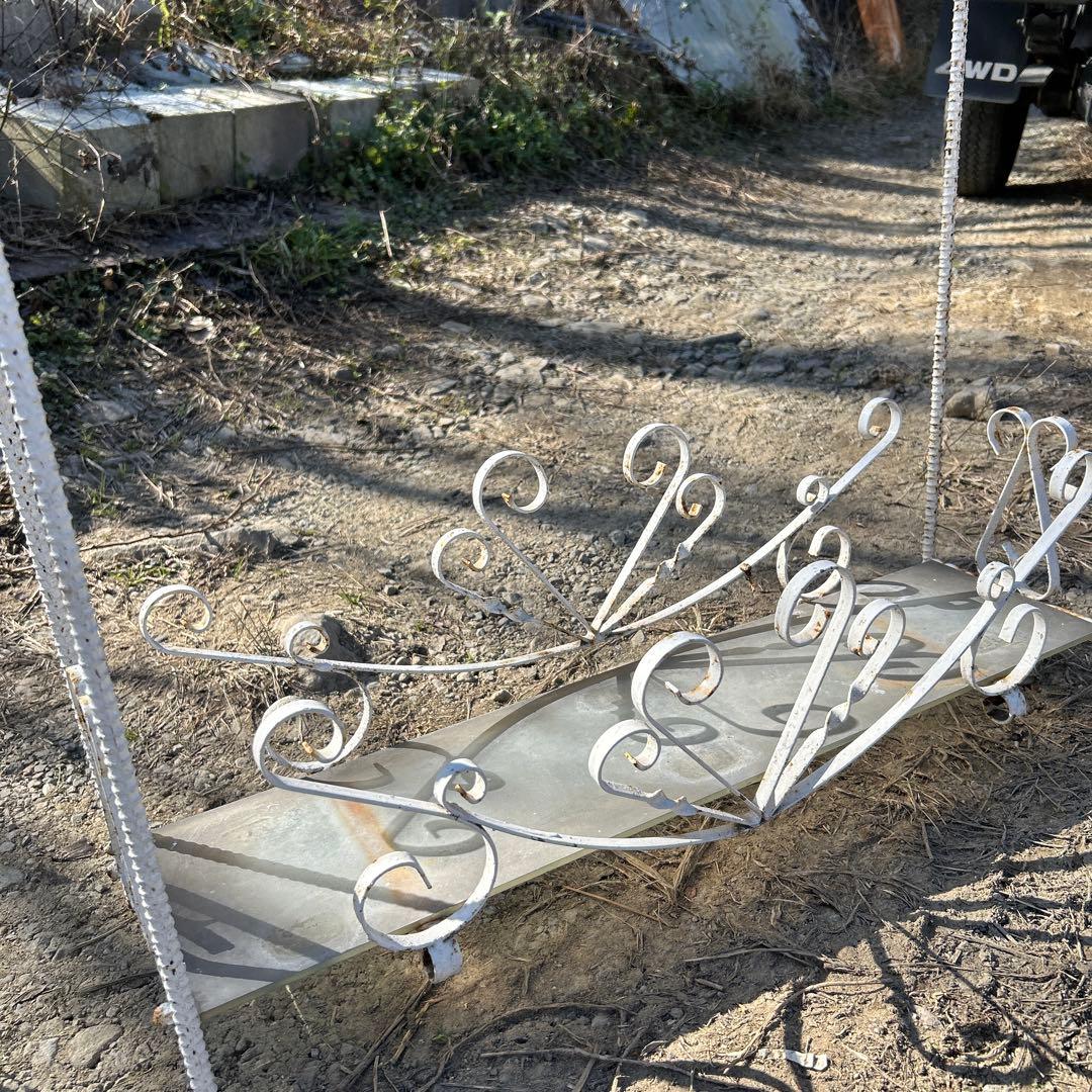 昭和　アンティーク　ガーデニング　シャビー アイアン　直接お渡し限定