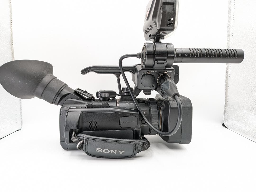 【動作〇】SONY ビデオカメラ HXR-NX70J ケース ライト付