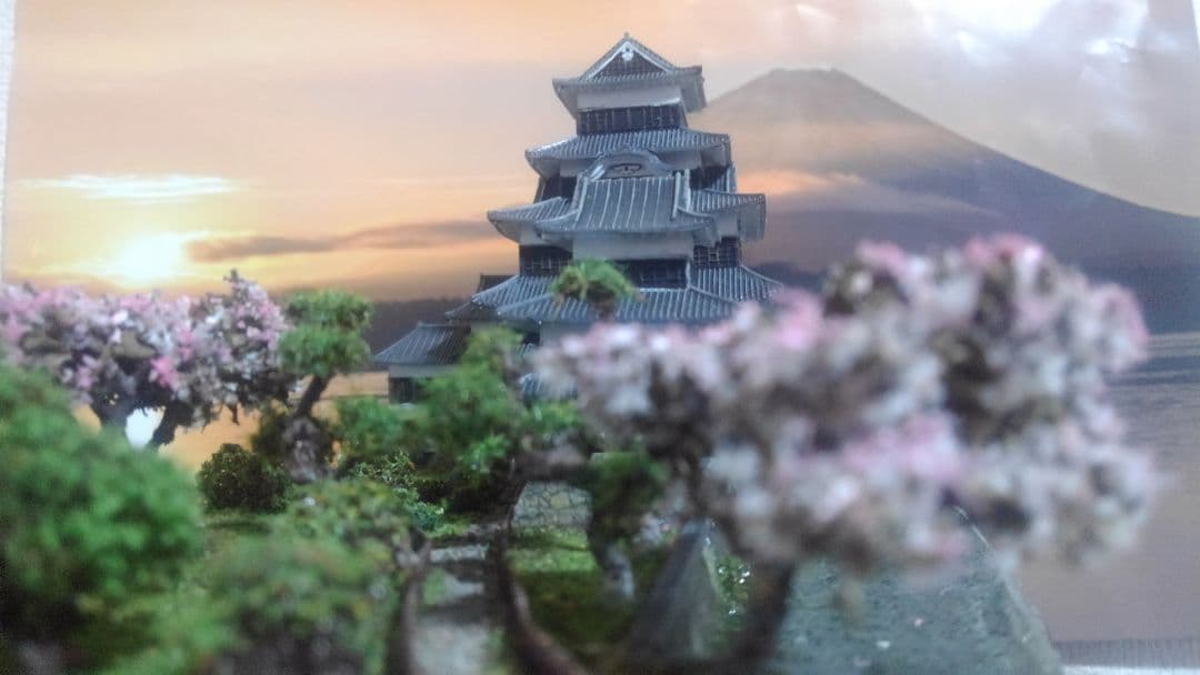 確認用✨鉄道模型ジオラマ✨お寺✨お城ジオラマ、プラモデル✨SPジオラマ製作