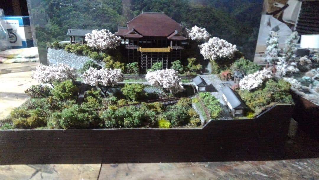 確認用✨鉄道模型ジオラマ✨お寺✨お城ジオラマ、プラモデル✨SPジオラマ製作