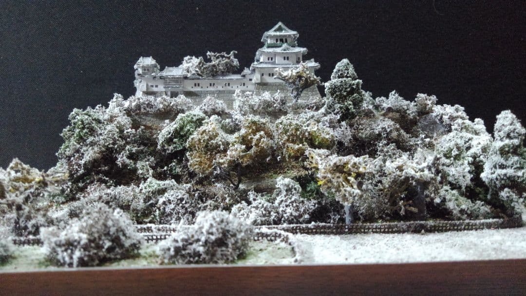 確認用✨鉄道模型ジオラマ✨お寺✨お城ジオラマ、プラモデル✨SPジオラマ製作