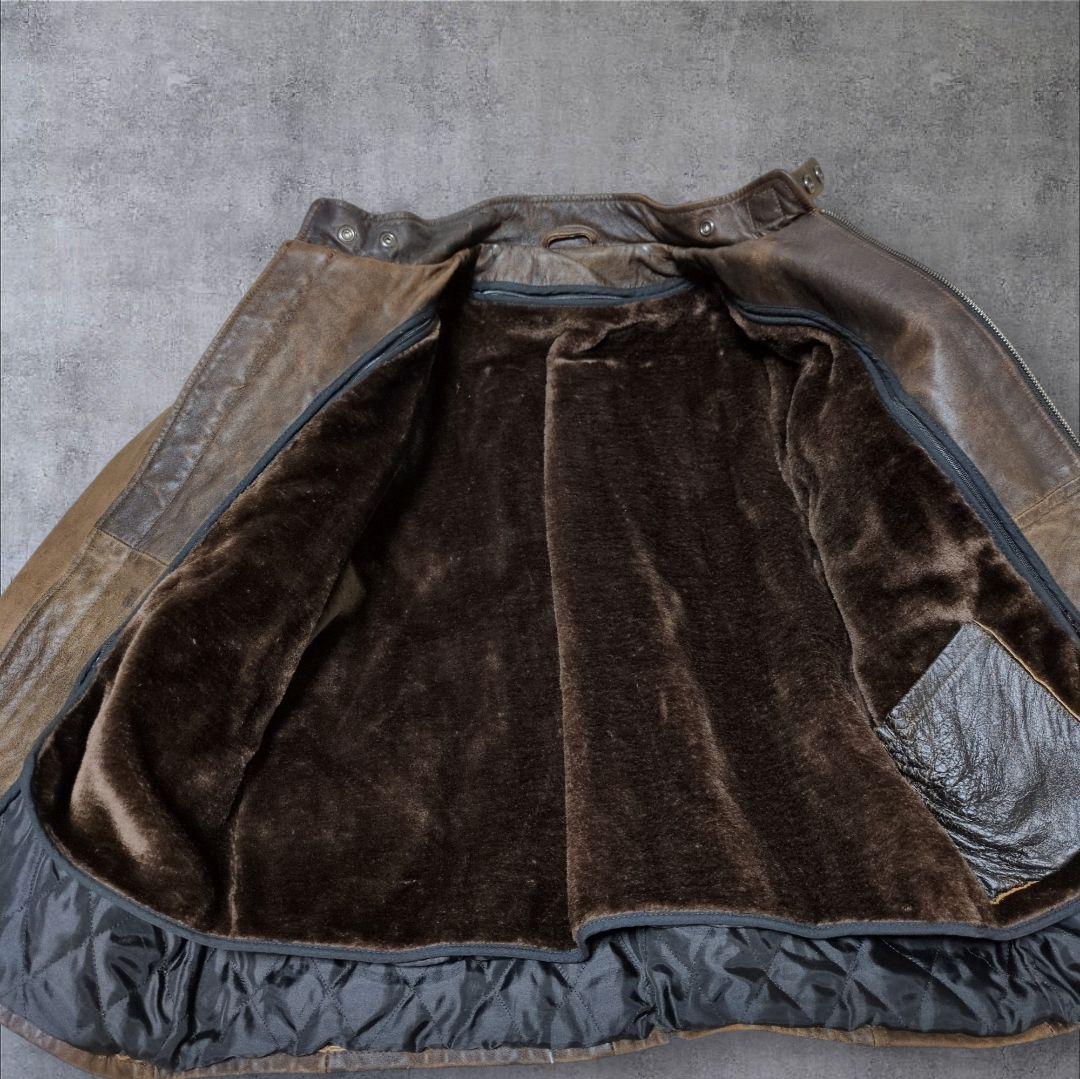 リューグーレザー ホースハイド シングルレザーライダース ライナー脱着可✨L