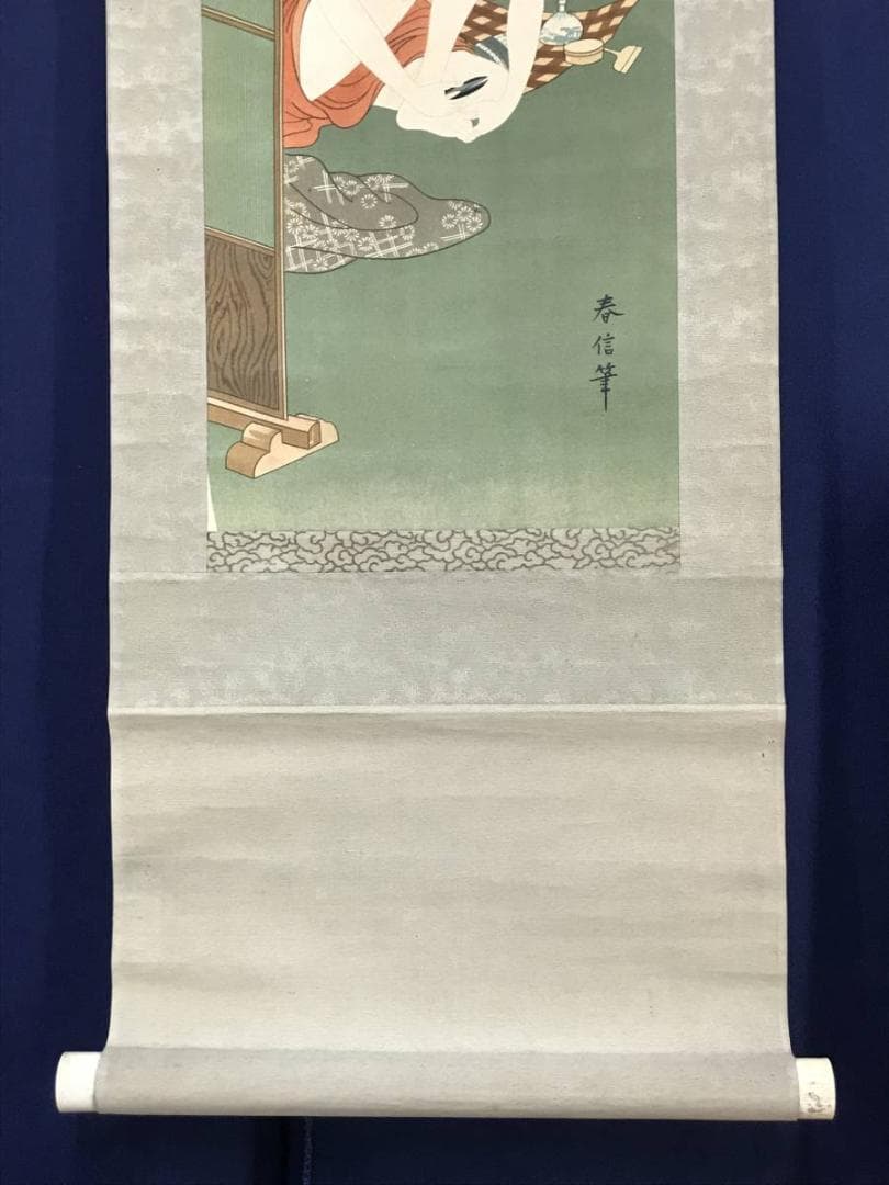 【複製】鈴木春信/浮世絵美人図/美人画/工芸品/掛軸/名家伝来/AC-546