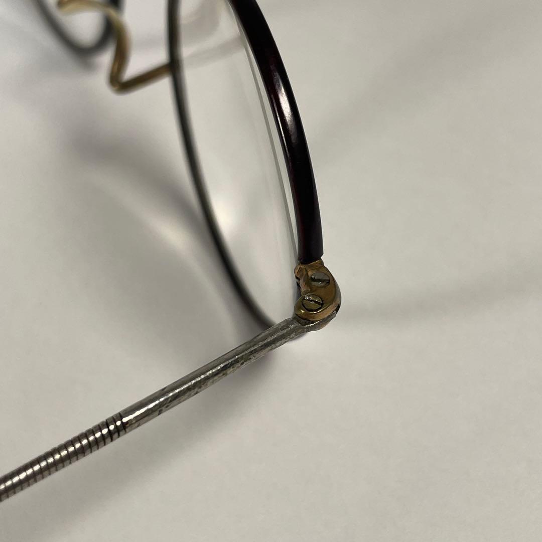 1900s 大正 一山 丸眼鏡 ビンテージ フレーム 巻きつる 縄手