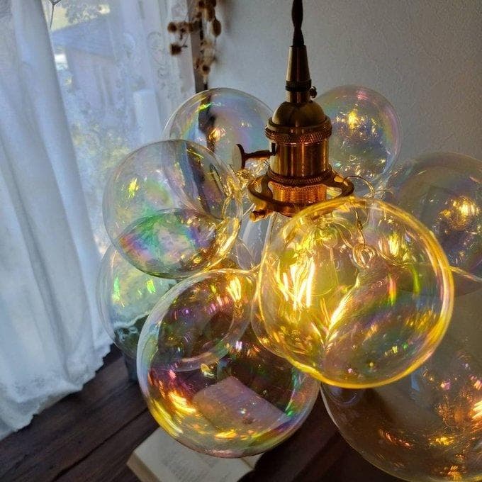 訳特コード80cmバブルガラスペンダントライトシャボン玉ランプガラス玉