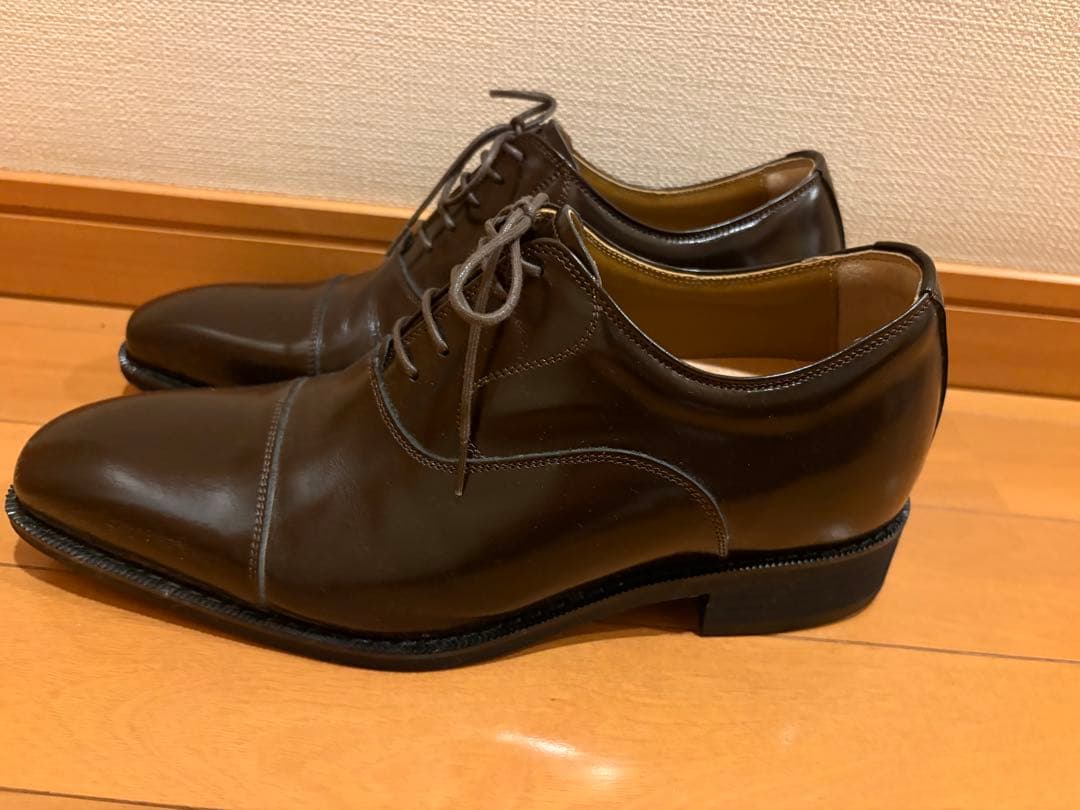 シークレットシューズ 身長6cmアップ ストレートチップ 北嶋製靴工業所