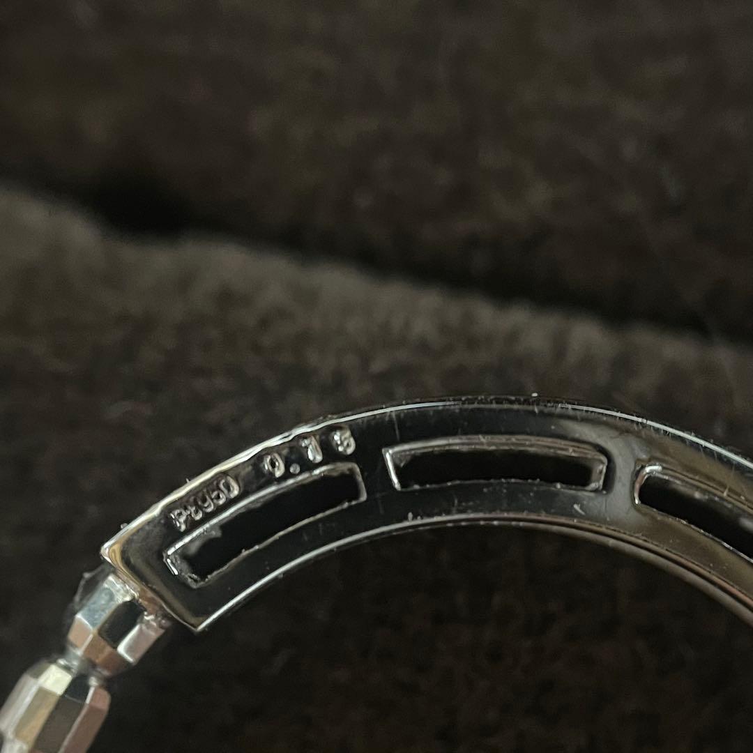 Pt950 刻印 ダイヤ0.15ct 総重量2.0g形状記憶リング