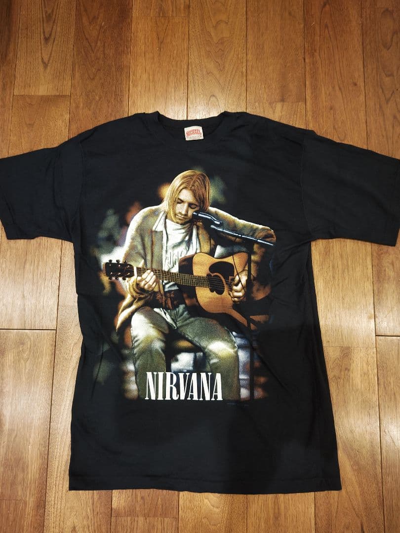 希少 NIRVANA Tシャツ ブラック カートコバーン バンドTシャツ XL