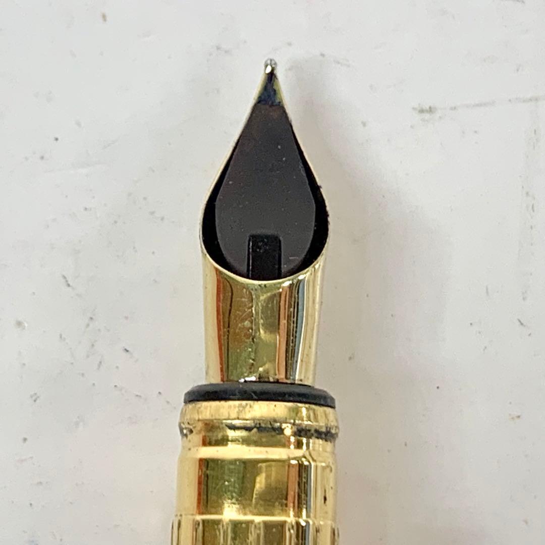 エステーデュポン 18金 万年筆 ゴールド ブラック 0821-S3549h