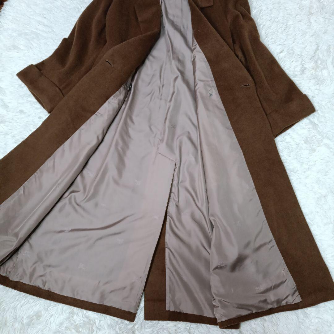 美品■Burberrys ダブル チェスターコート ブラウン カシゴラ・モヘア混