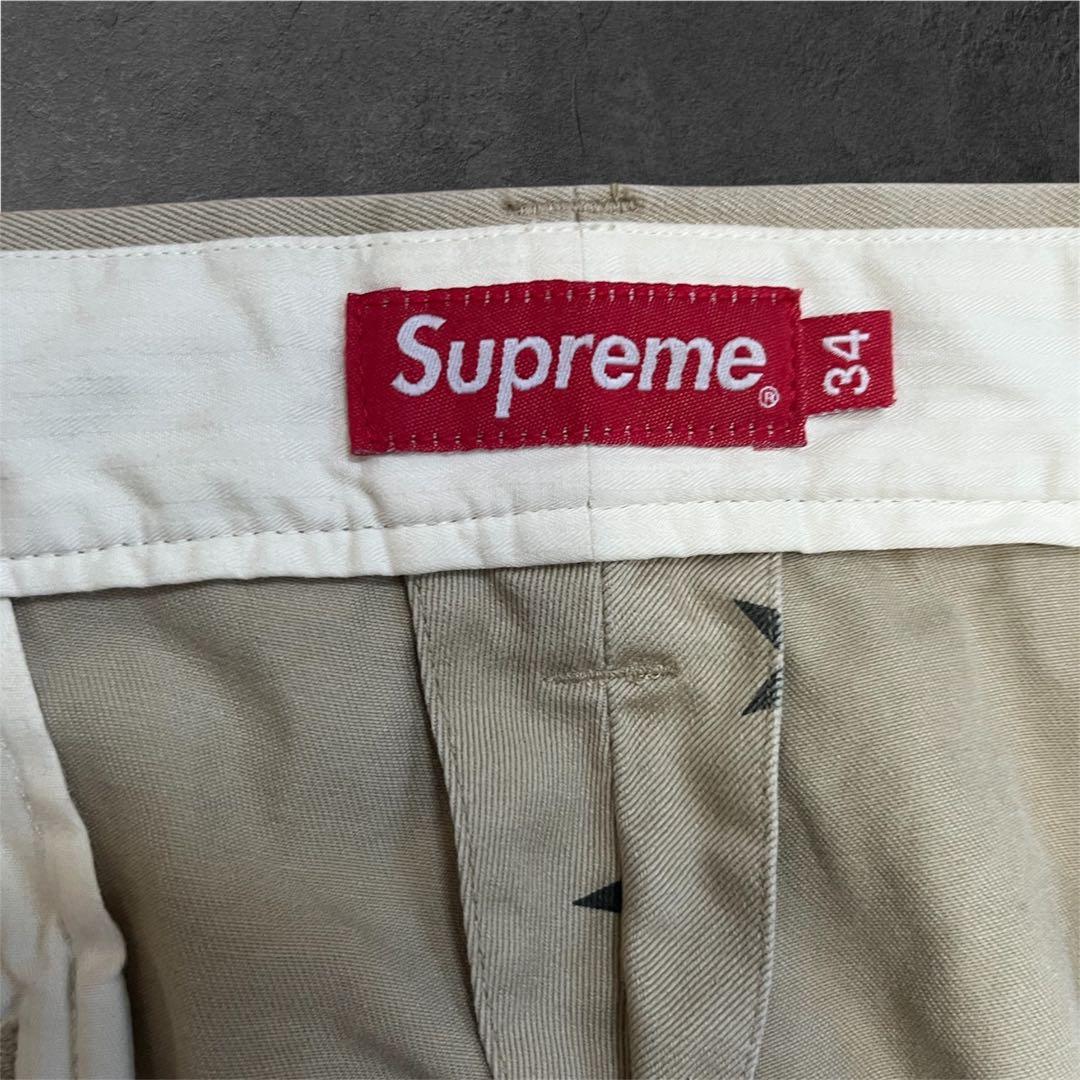 パンツ 22ss supreme pin up chino stars W34