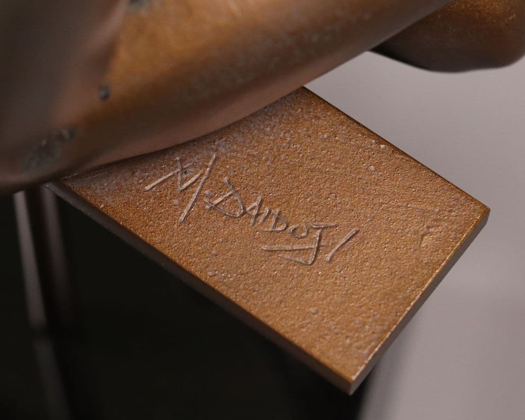 大道寺光弘「透明の時」ブロンズ像 銅像 高36㎝ 女性 洋風 置物 MA43