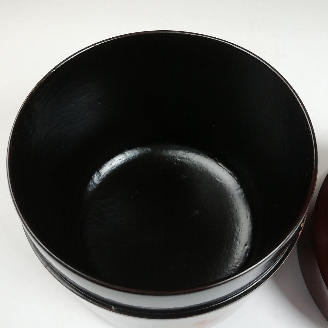 Ｗ７６　棗　『花紅葉』『一閑　雪吹棗』『新井司峰 造』　共箱　茶道具