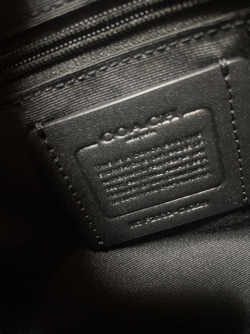 COACH ブラック レザー ハンドバッグ ショルダーバッグ
