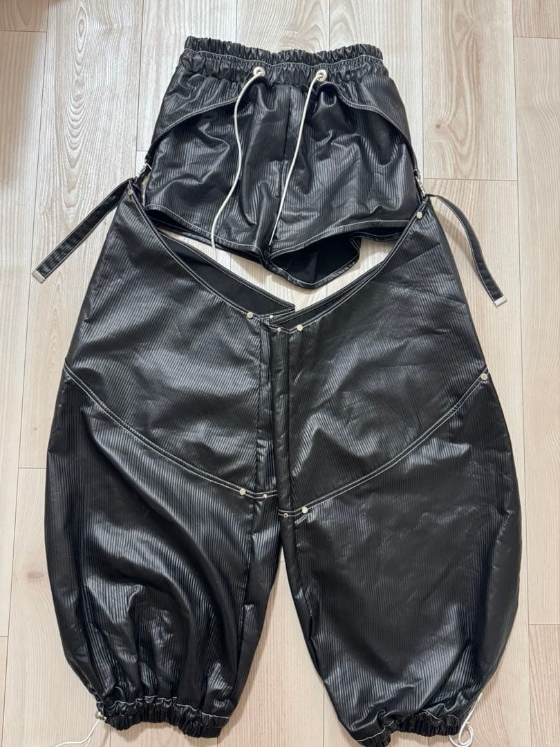 THEREDTHREAD S cover cargo pants ブラック