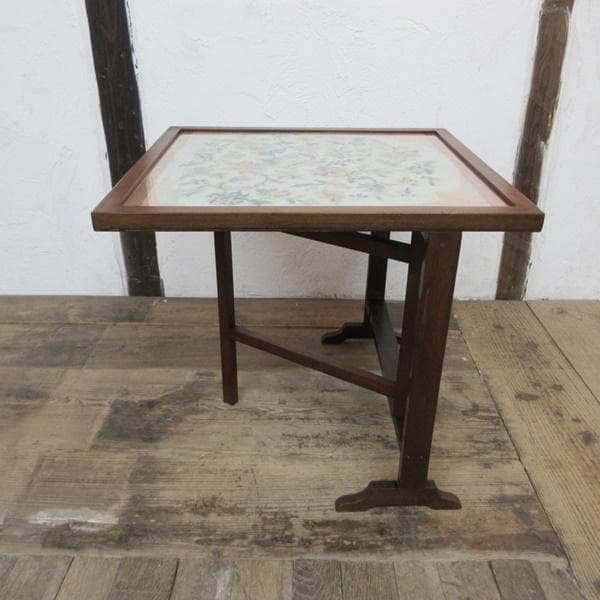 イギリス アンティーク 家具 ファイヤースクリーン サイドテーブル 6948d