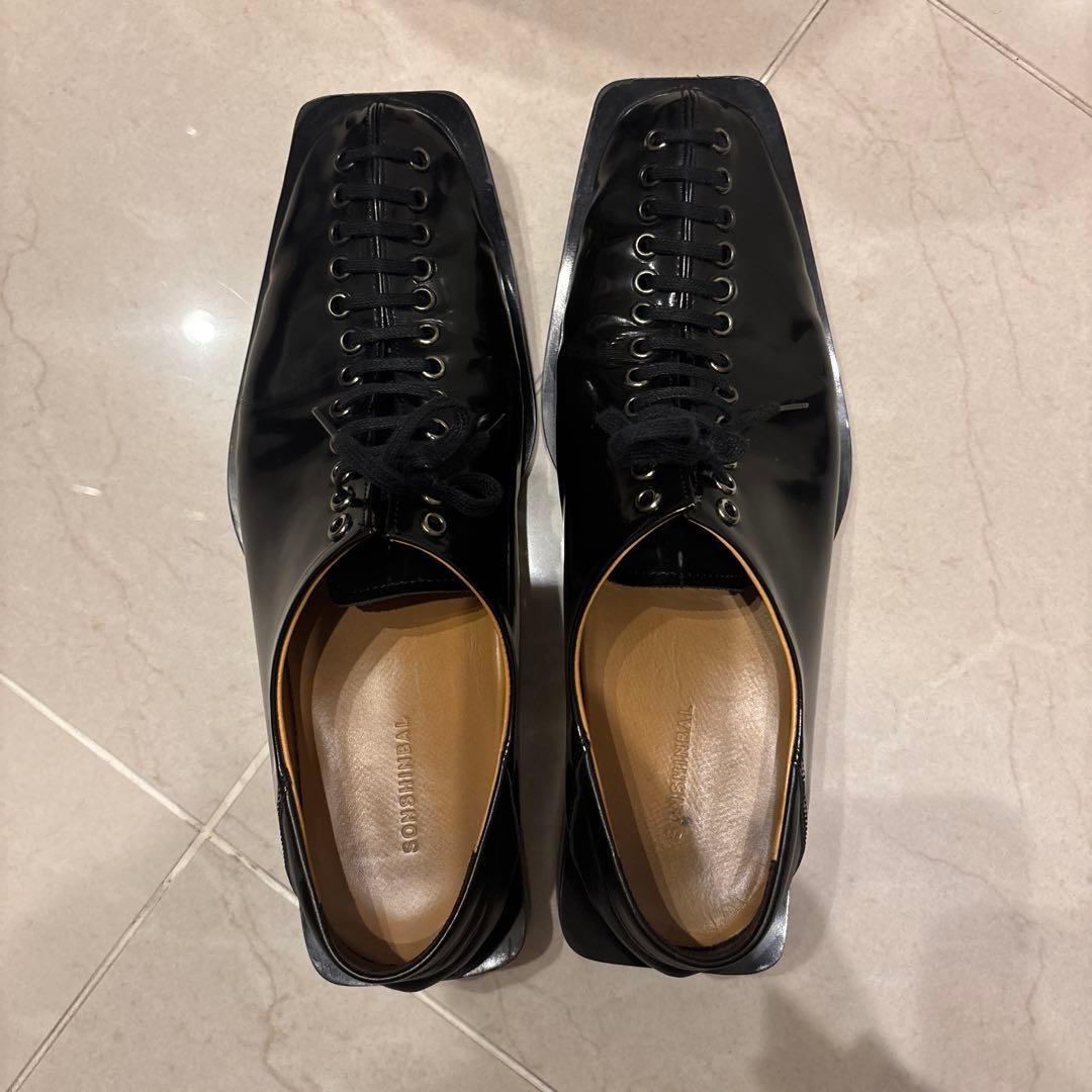 sonshinbal ソンシンバル スクエアトゥ レースアップシューズ