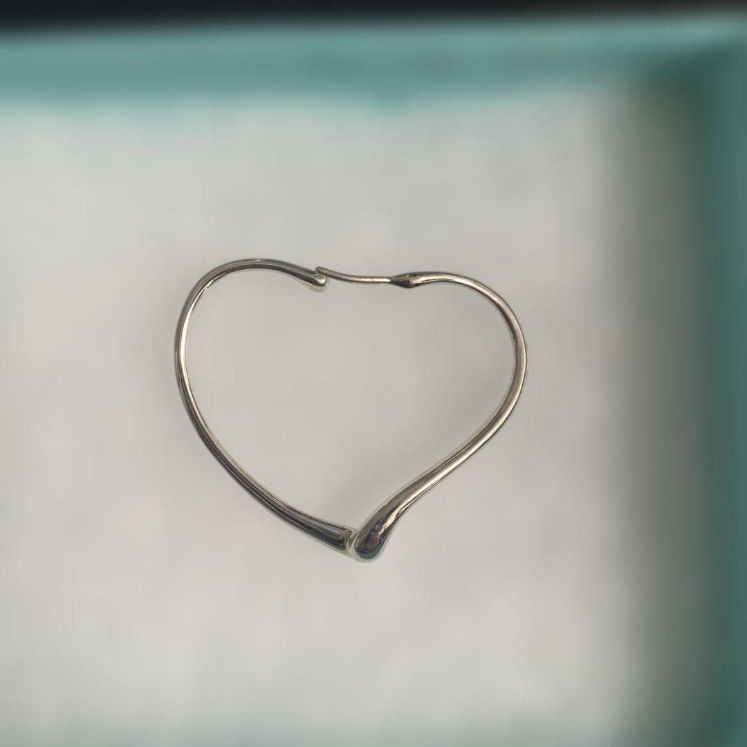 Tiffany オープンハートフープピアス