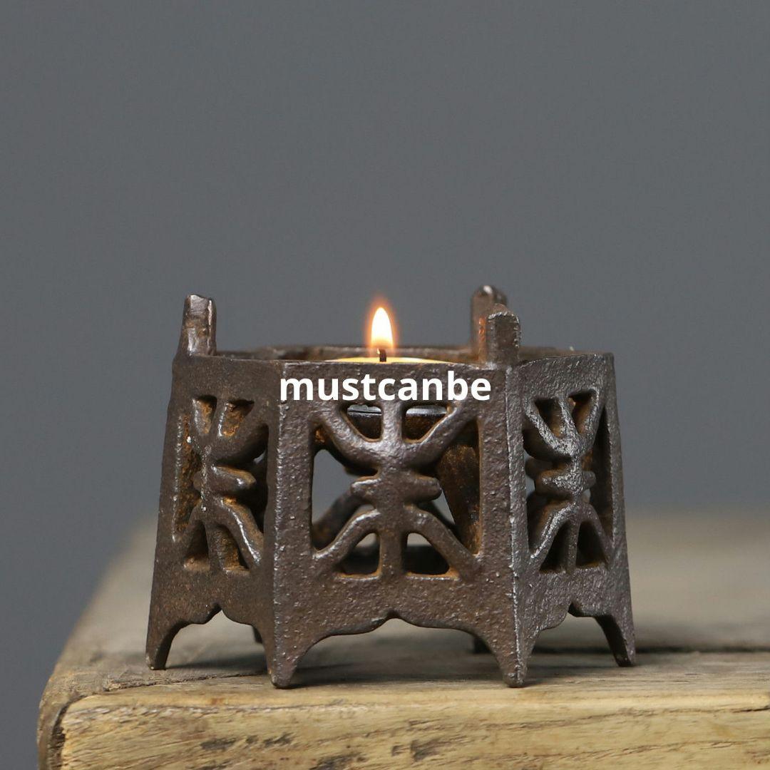鉄器 燗炉 六角燭台 茶道具 工芸品 置物