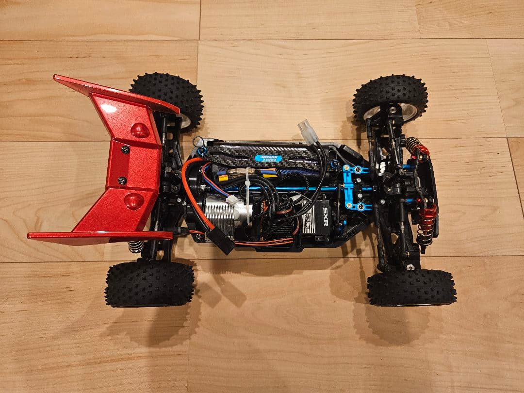 タミヤ TT-02B バギー レッド、サンワ MT-5リモコン付