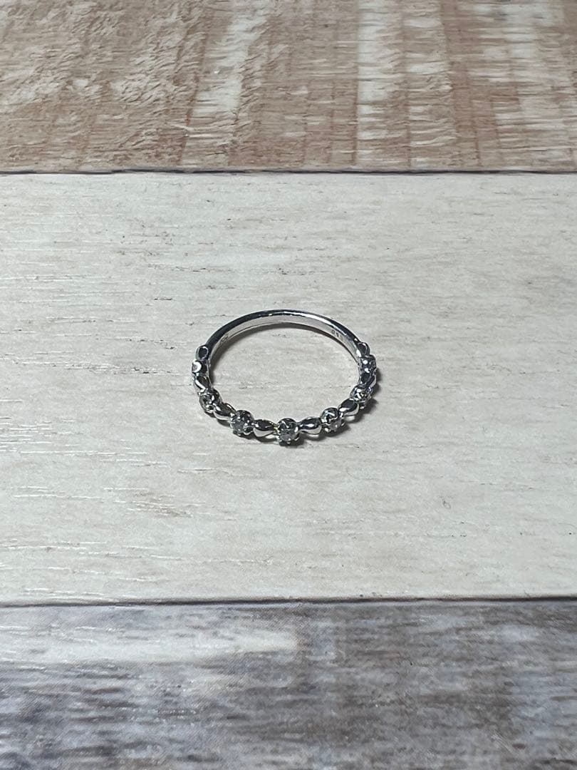 ハーフエタニティリング　0.13ct K10 9号