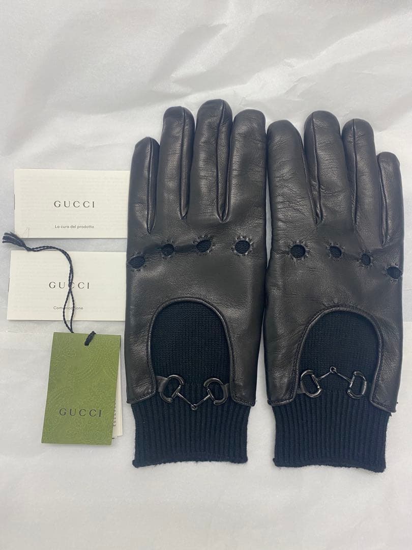 GUCCI グッチ グローブ ラムスキン ホースビット 手袋