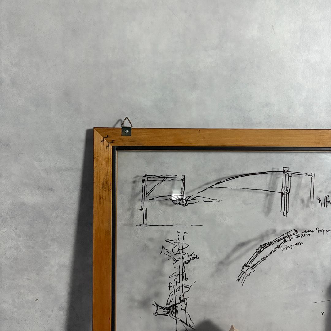 レオナルド・ダ・ヴィンチ 飛行機械模型 額装アート