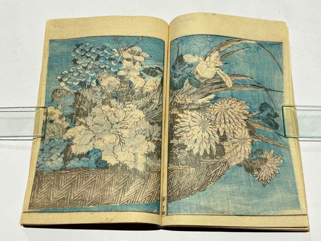 「北斎画譜 中巻」葛飾北斎 明治期刊 1冊|和本 古典籍 浮世絵