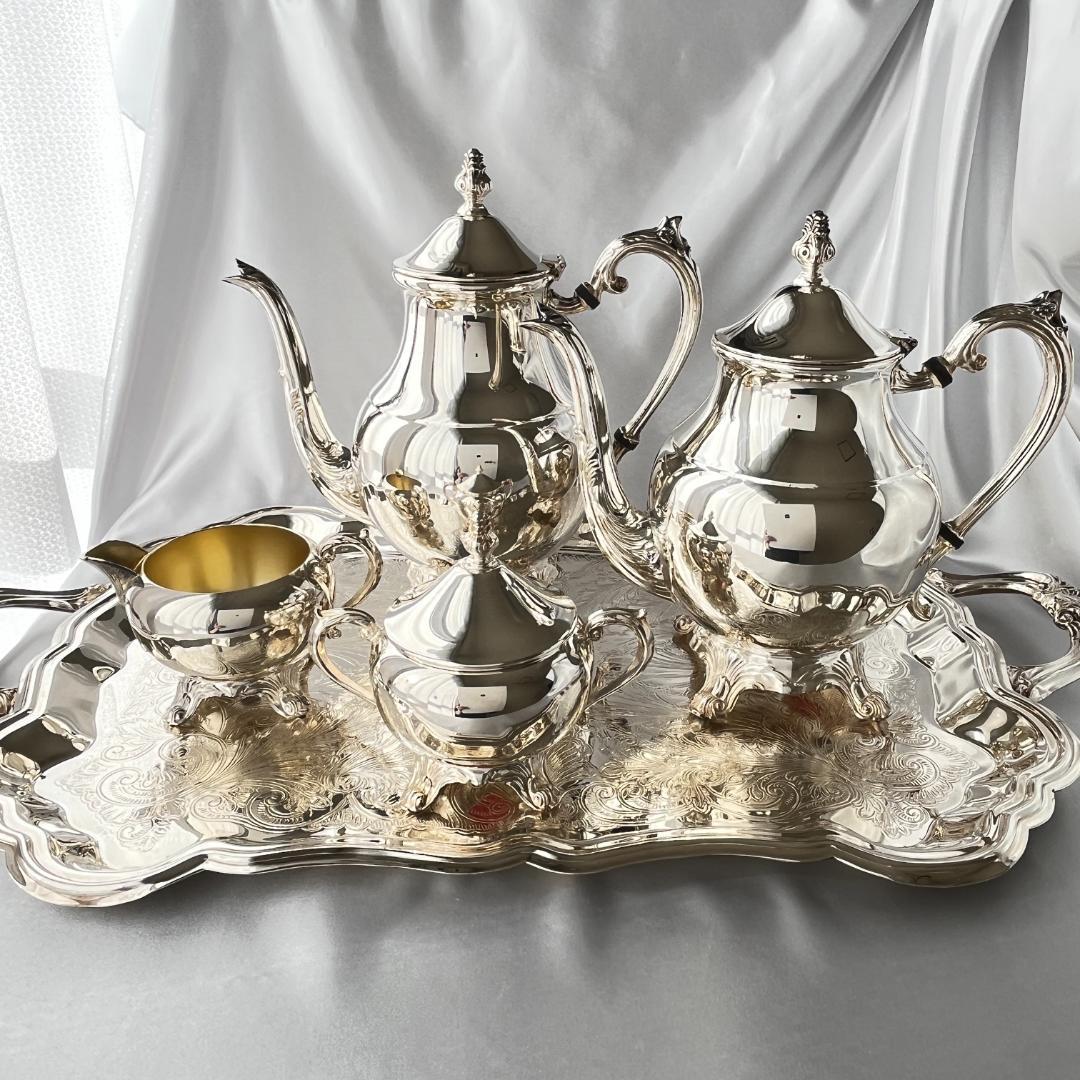 【F.B.Rogers】ティーサービス 5点 ティーポット / トレー