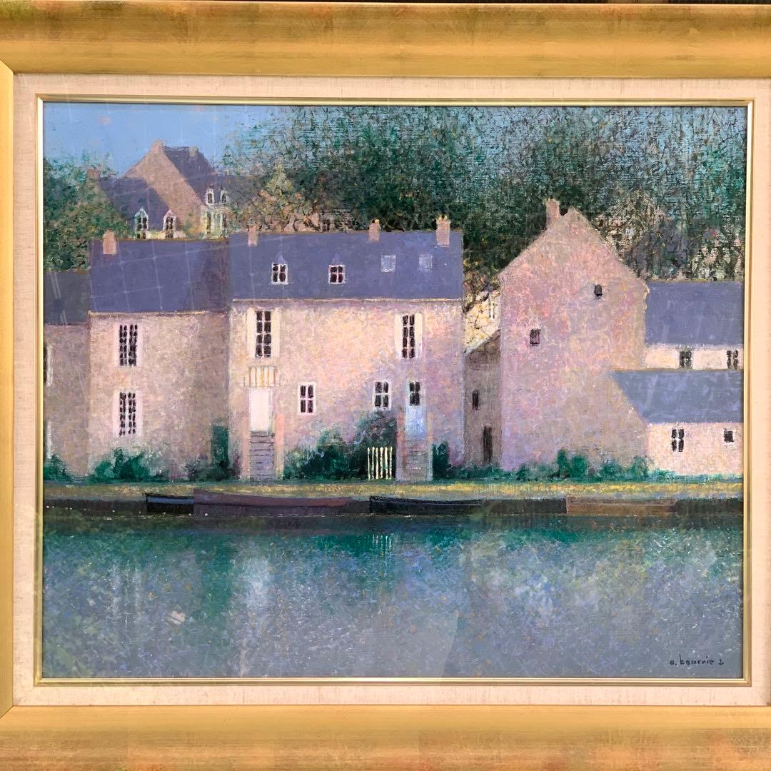 アンドレ・ブーリエ 油彩画 「アラージュの道」60cm×49cm