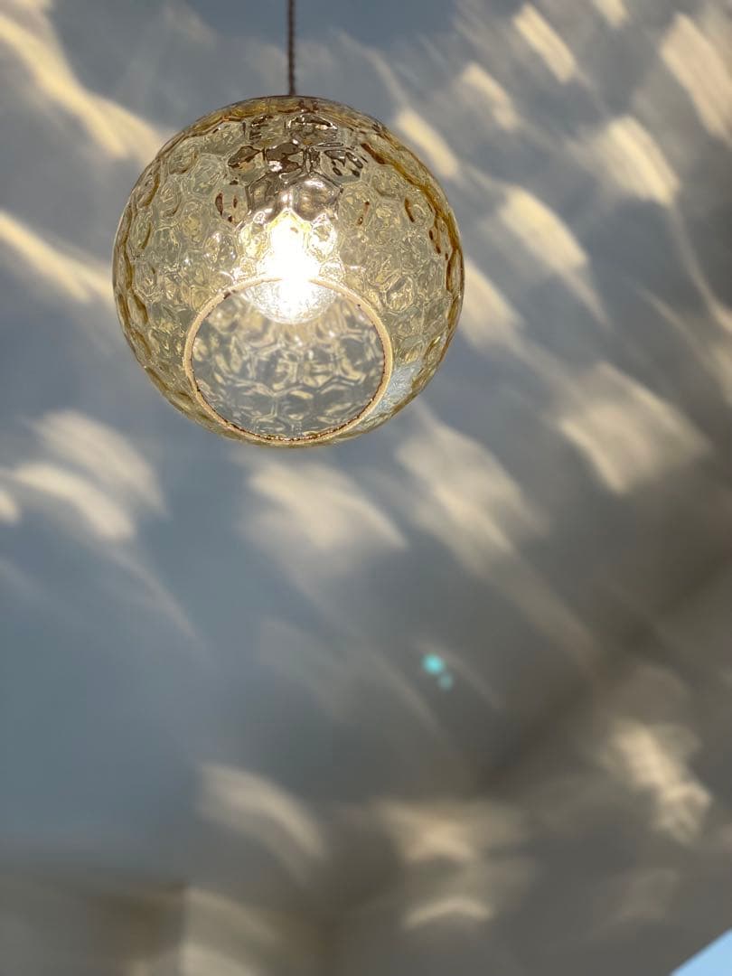【nomiさま専用】ヴィンテージ デザインガラス ペンダントランプ