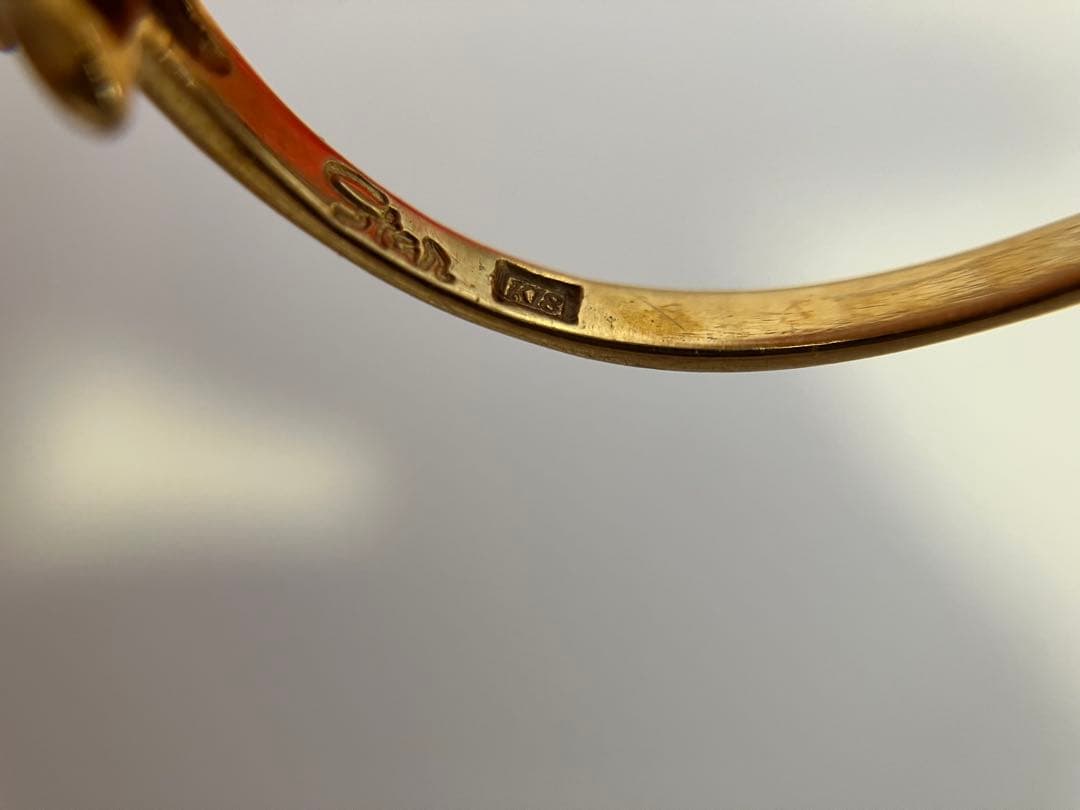 STAR JEWEWJRY K18リボンデザイン ルビー ダイヤモンド リング