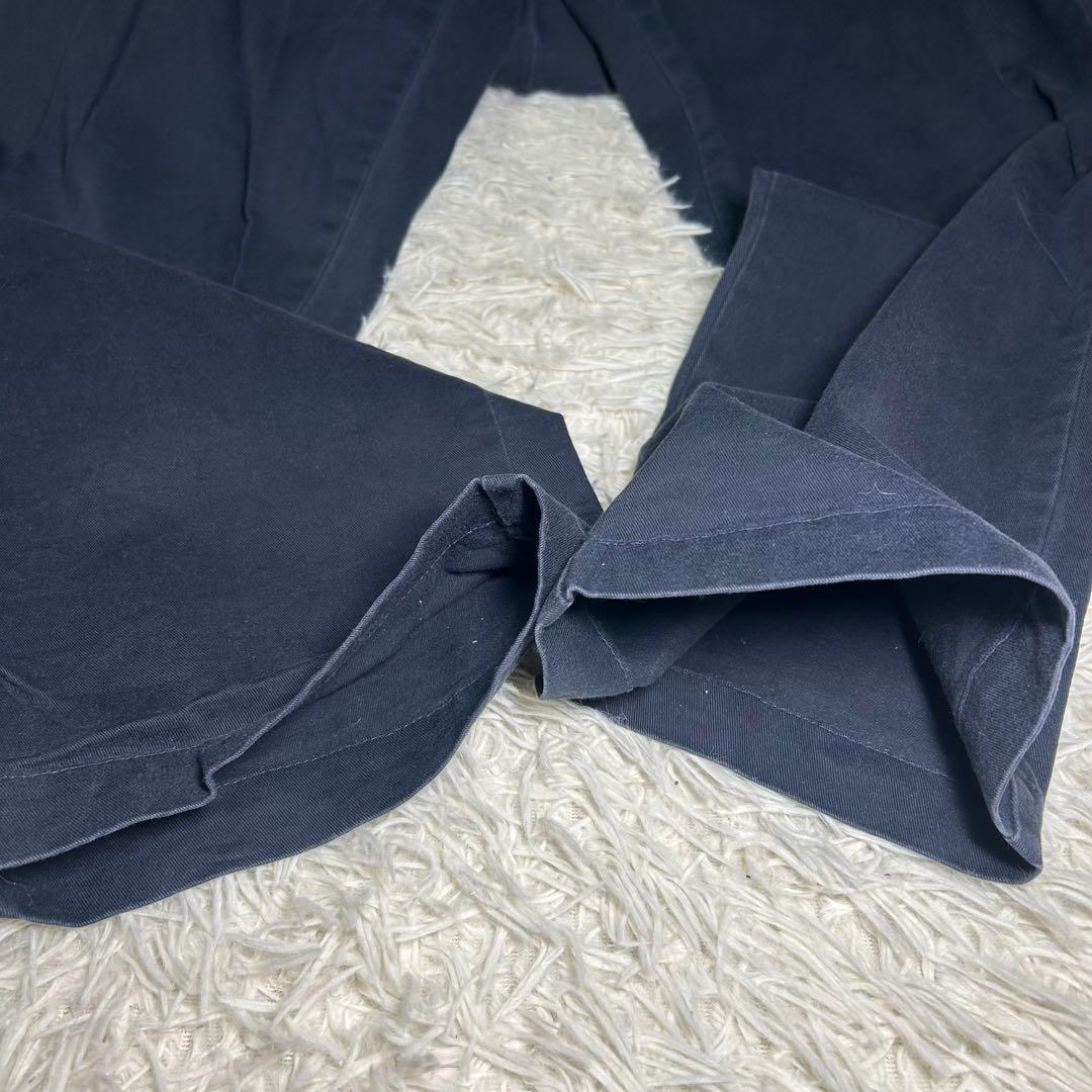 90s　ポロラルフローレン　ポロチノ　チノパン　USA製　ネイビー　W40