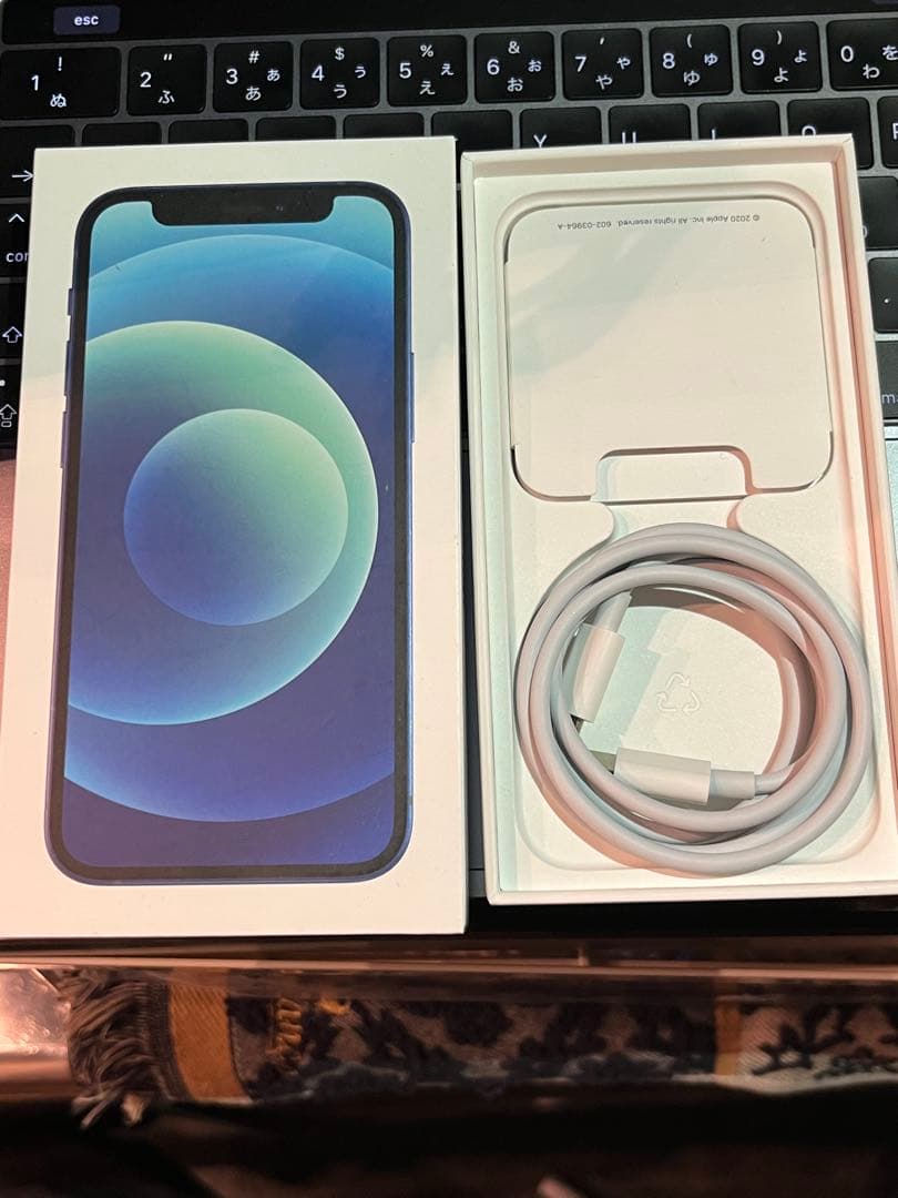 【概ね美品】 Apple iPhone 12 ブルー 本体 箱付き＋付属品多数有