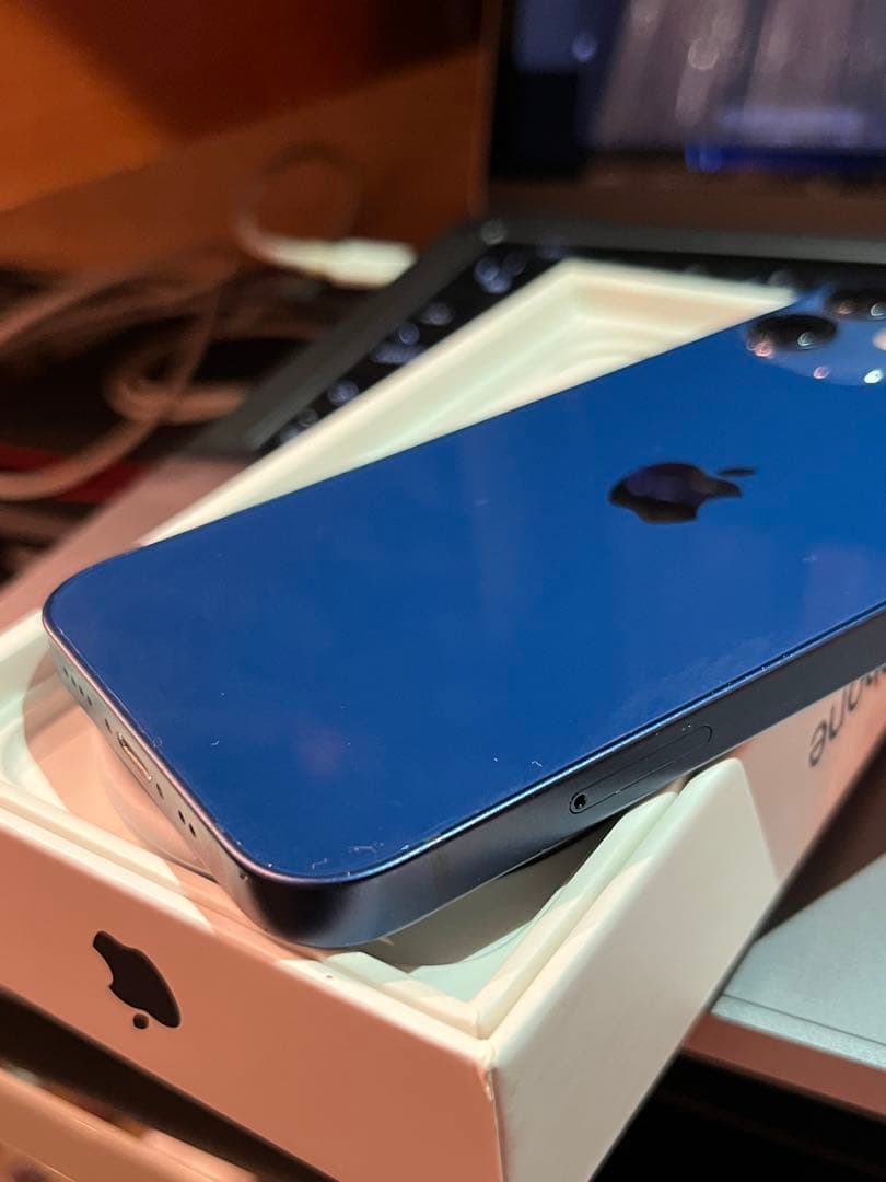 【概ね美品】 Apple iPhone 12 ブルー 本体 箱付き＋付属品多数有