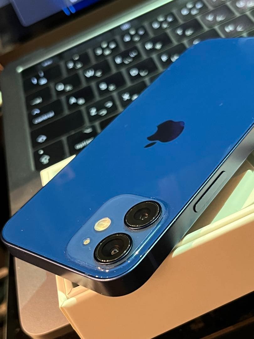 【概ね美品】 Apple iPhone 12 ブルー 本体 箱付き＋付属品多数有