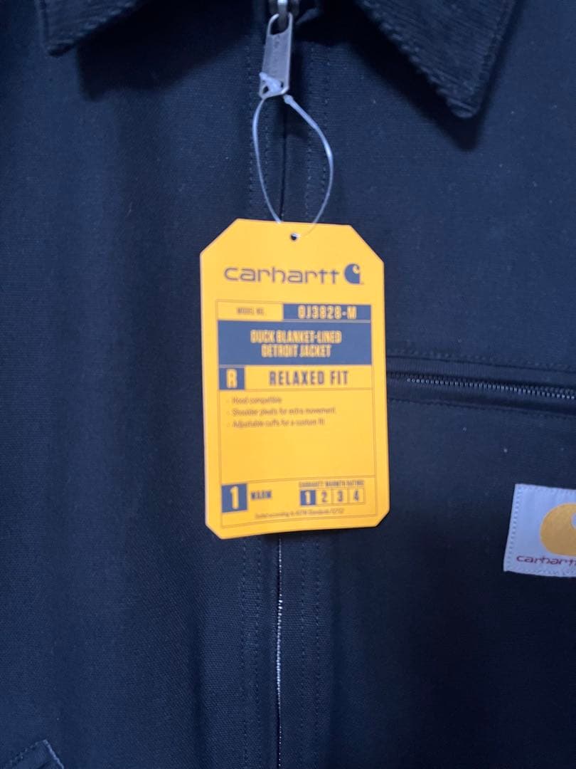 早い者勝ち ブラック デトロイトジャケット ダック地 S カーハート