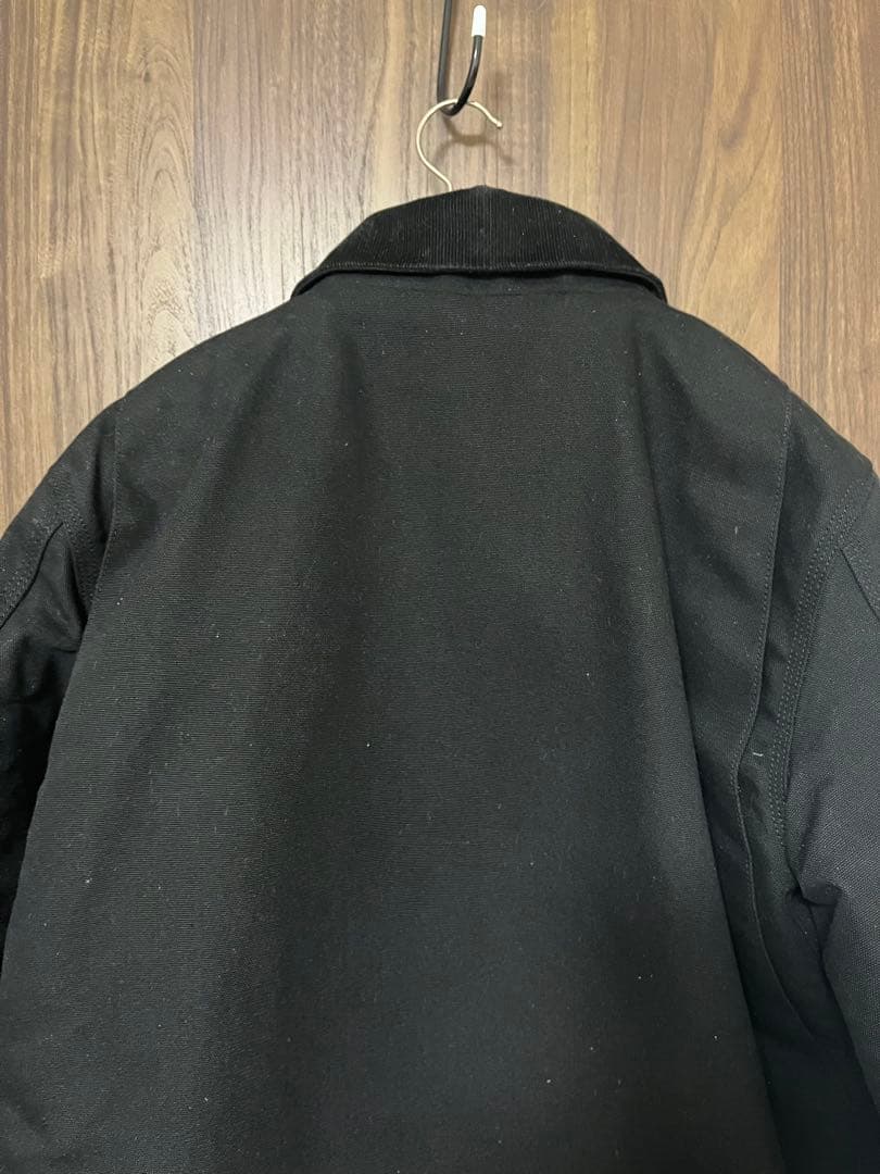 早い者勝ち ブラック デトロイトジャケット ダック地 S カーハート