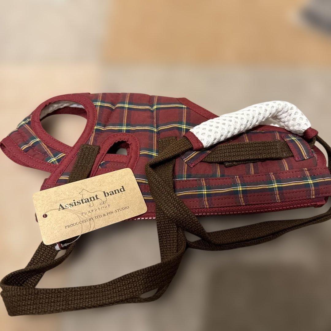 PEPPY アシスタントバンド介護用ハーネス 赤色・チェック柄