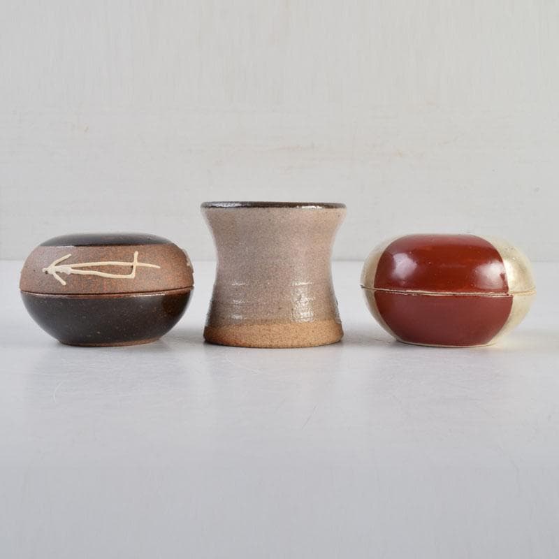 茶道具　武村利左衛門　中村清六　盃・蓋置・香合　共箱　5点まとめて　N　8888