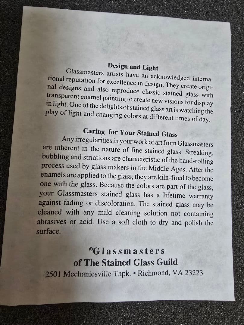 glassmastrs Tiffany Fawn ステンドグラスアート